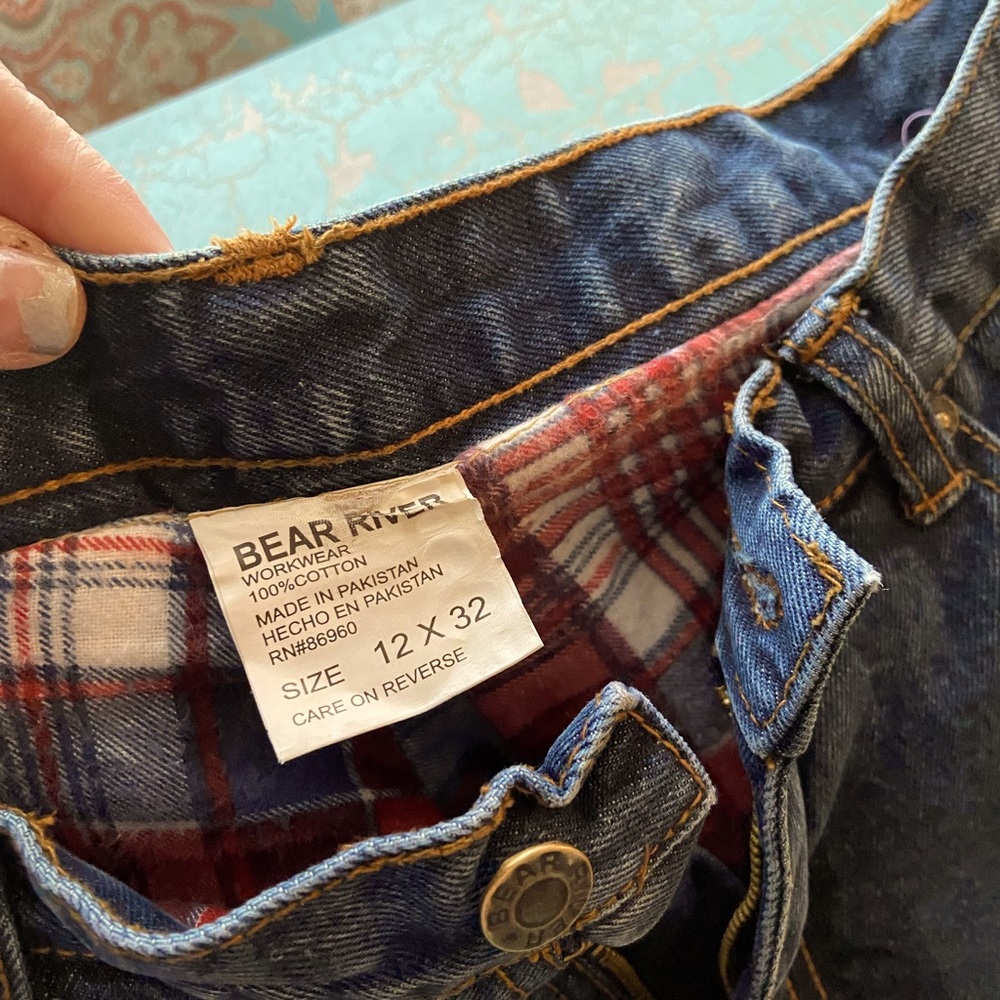 Flannel lined jeans